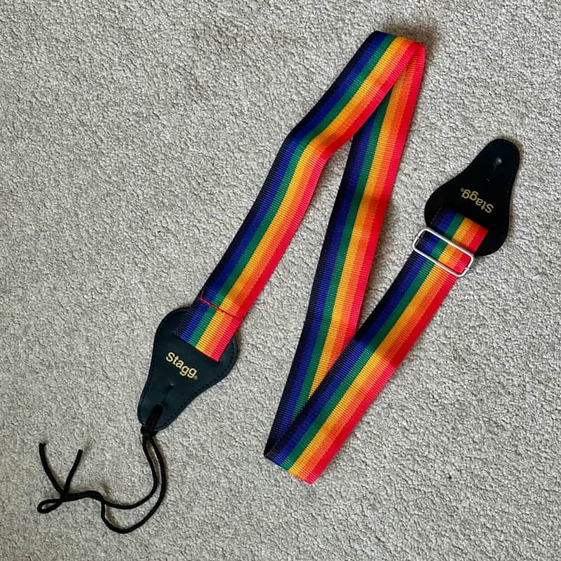 Stagg Guitar Strap 2" Rainbow BJA018 image 1