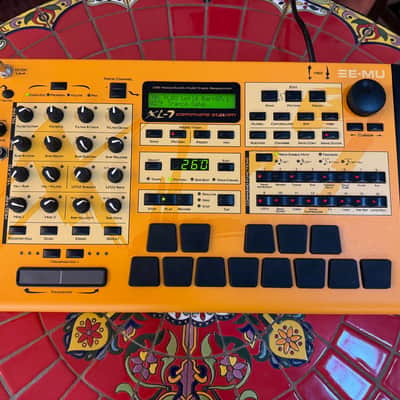 E-MU Systems XL-7 Command Station 128-Voice Synthesizer 2001 - Yellow / Black