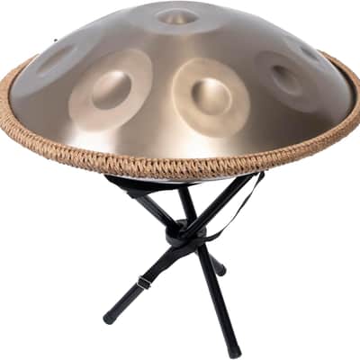 Drum - 22-Inch 9-Note D Kurd 440Hz - Hand Tuning Handpan - Includes Soft Bag, Mallets, Stand, Note Stickers, Cleaning Cloth - Artist Performance Video image 1