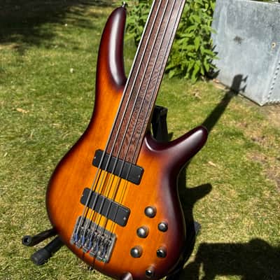 Ibanez SRF705 Fretless - Brown Burst Flat image 2
