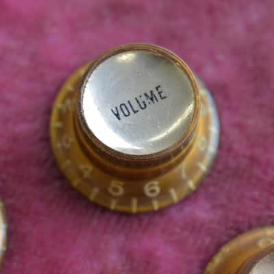 Vintage 1960s Gibson Gold Reflector Knob Set ES-335 SG Standard Custom Les Paul image 4