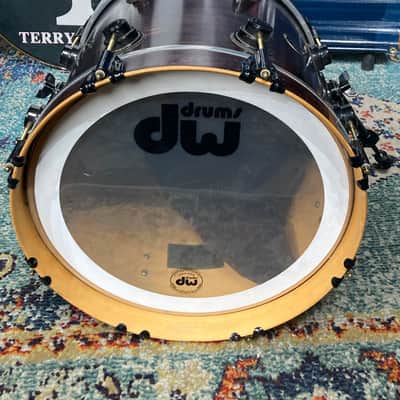 Terry Bozzio's DW - 16x14" Collector's Series Bass Drum 1998- Satin Ebony. Autographed! image 4