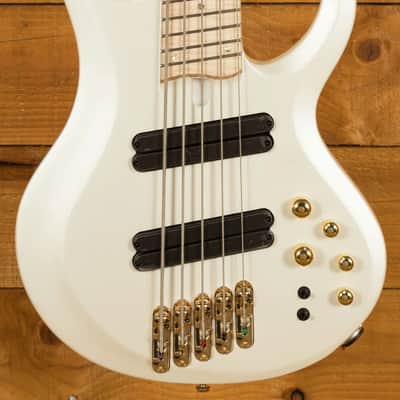 Immagine Ibanez BTB605MLM Bass Workshop Multi-Scale 5-String - Flamed Maple - Pearl White Matte - 9