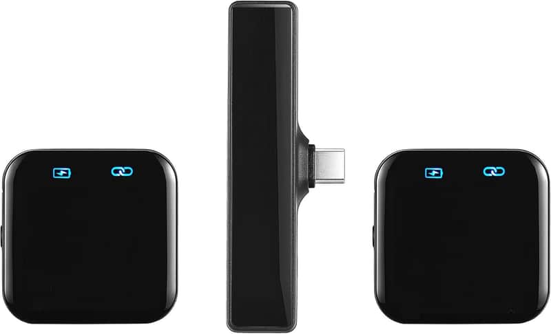 Wireless Lavalier Microphones for Android USB C Smartphone, Dual-Channel, 6H Battery Life, 656ft Transmission, Wireless Lapel Type C Mic for Video Recording Vlog Live Streaming image 1