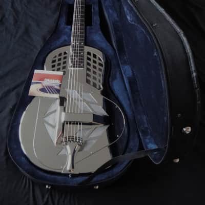 Tricone Metal Resonator Guitar - Nickel & Chrome Brass Body image 8