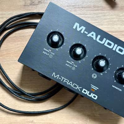 M-Audio M-Track Duo USB Audio Interface 2021 - Black with USB C cable image 1