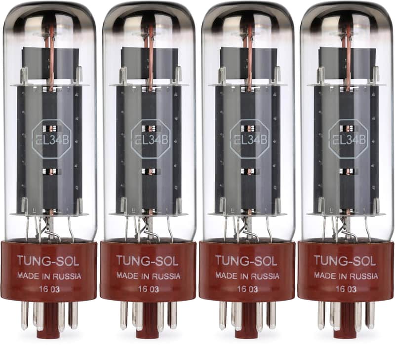 Tung-Sol EL-34B Power Tubes - Platinum Matched Quartet (2-pack) Bundle image 1