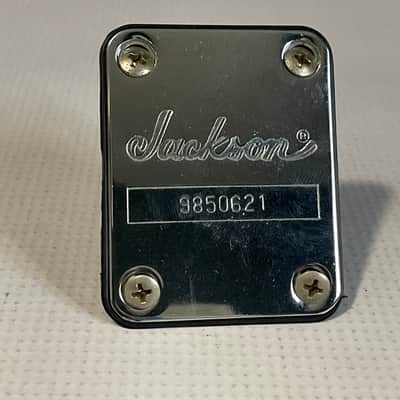 2000's Made in Japan Jackson DK2L Dinky Guitar Factory Chrome Neckplate & Screws image 1