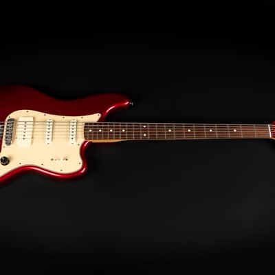 2013 Fender Pawn Shop Bass VI - Candy Apple Red | 6-String Bass Guitar Matching Headstock Baritone Short Scale | OHSC image 3