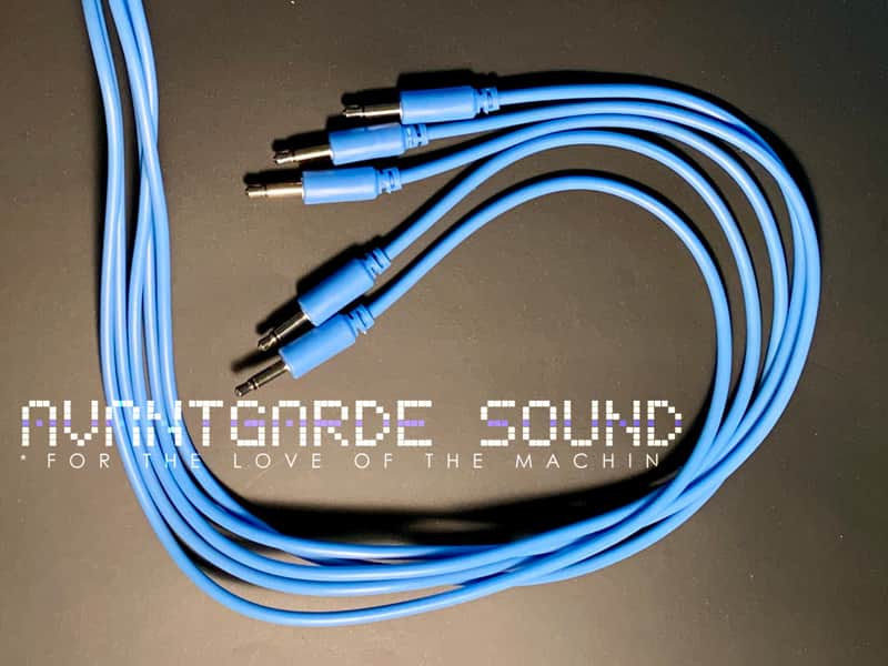 • LONG! 5-pack BLUE ~27"/69cm • SD69 Eurorack Patch Cables, StevenDonziger Series • Avantgarde Sound image 1