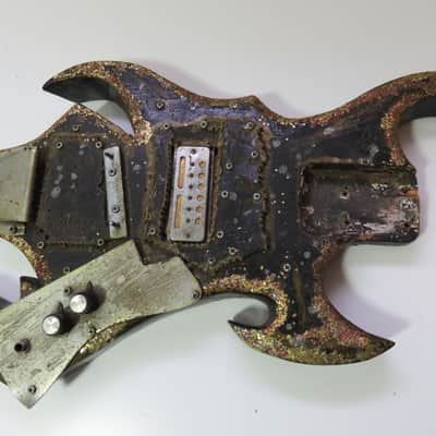 Vintage 1970s-80s Strange Wasp Guitar Body With Rare Teisco Gold Foil Pick Up image 1