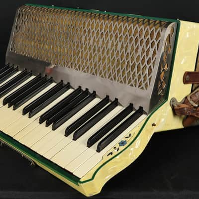 Vintage Hohner Tango IV Piano Accordion Pearl Red w/ Case Made in Germany image 4