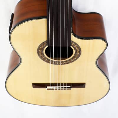 Agile Renaissance 6 String Fretless 625 Classical EQ CUT Classical Acoustic / Electric Guitar image 3