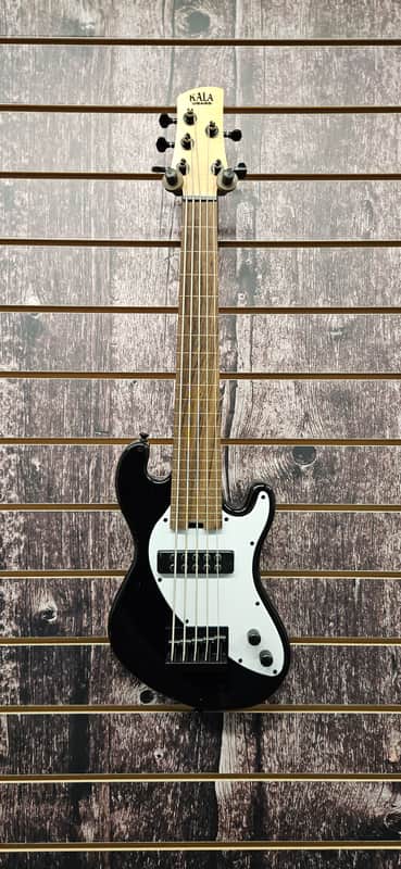 *B-STOCK* KALA UBASS-SB5-BK-FL Solid Body 5 String Fretless U-Bass Black image 1
