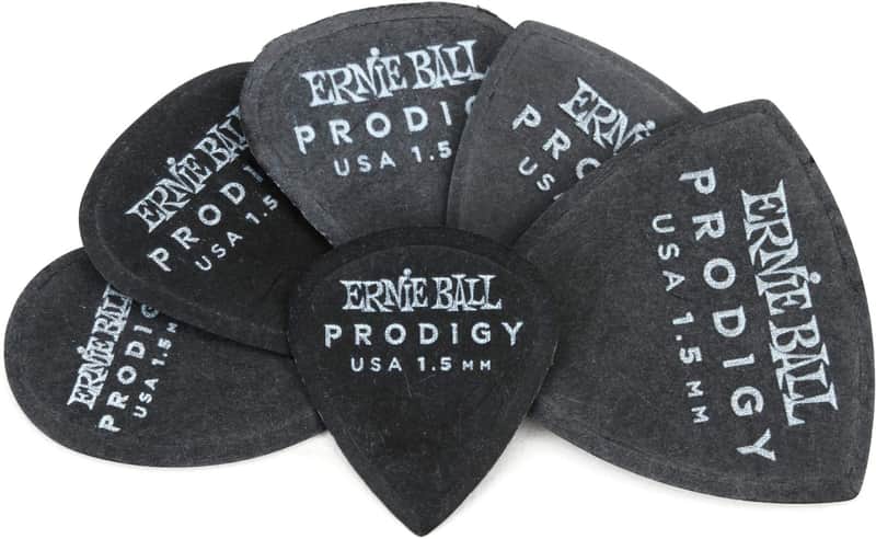 Ernie Ball 1.5 mm Black Multipack Prodigy Picks 6-pack Multi