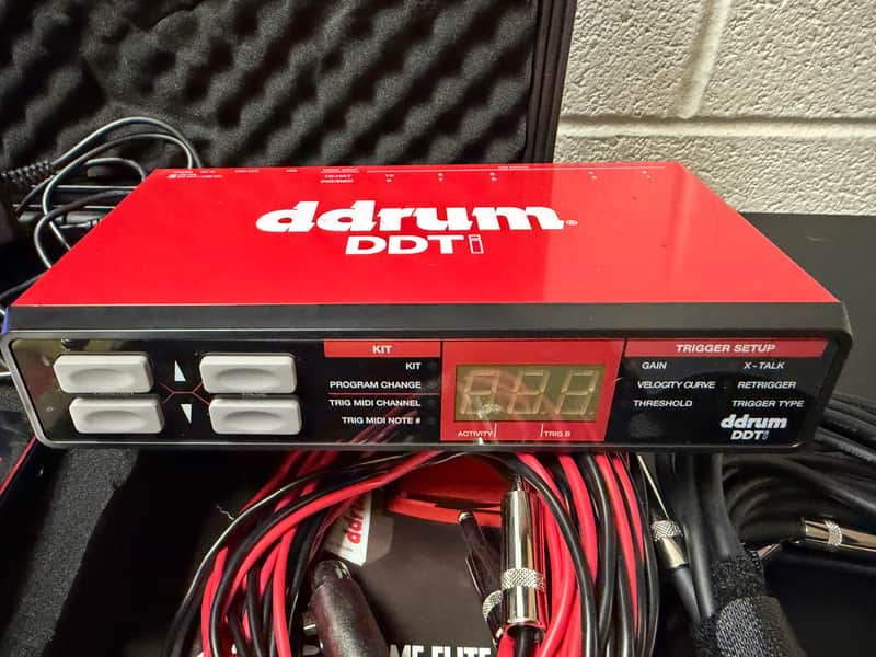 ddrum DDTi w/Chrome Elite Tour Trigger Pack (5pc), Cables, & Case