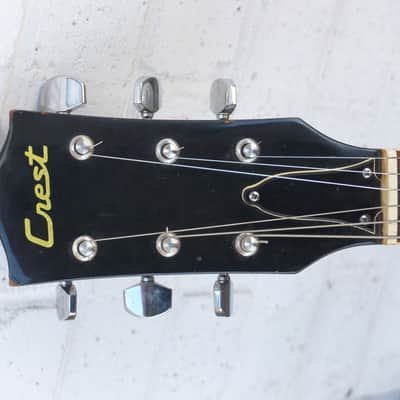 Crest 335 Style Semi-Hollow Electric Guitar 1970's - Cherry Red image 3
