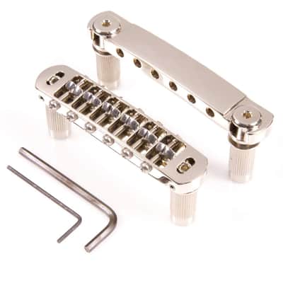 Genuine Hipshot Tone-A-Matic Bridge and Tailpiece Nickel 4TM060N