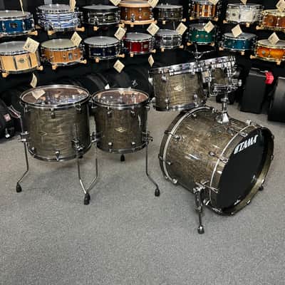 Tama WBS52LUSTGCT Starclassic Walnut/Birch 10/12/14/16/22" Drum Kit Set in Gloss Charcoal Tamo Ash image 8