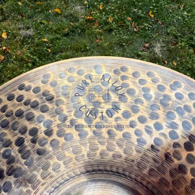 Meinl 15" Pure Alloy Custom Medium Thin Hi-Hat Cymbal (Pair) 2020 - Present - Traditional image 7