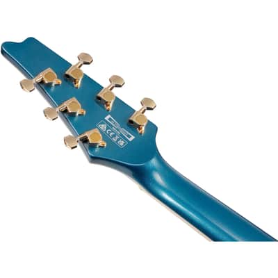 Ibanez IC420-ABM Iceman 6-String Solid Body Electric Guitar with Bound Jatoba Fretboard, Right-Handed, Antique Blue Metallic image 5