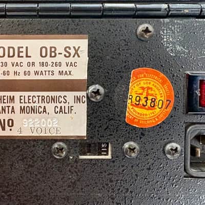 Oberheim OB-SX 49-Key 4-Voice Synthesizer 1980 - Black with Wood Sides image 7
