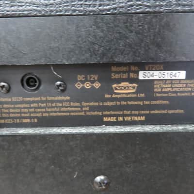 Vox VT20X 20-Watt 1x8" Digital Modeling Guitar Combo 2015 - Present - Black image 8