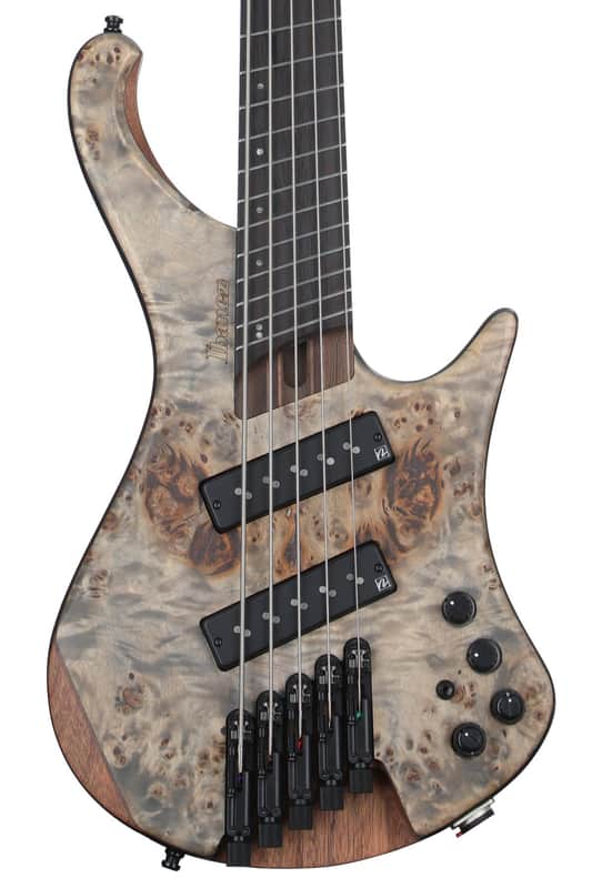 Ibanez Bass Workshop EHB1505MS 5-string Multi-scale Bass Guitar - Black Ice Flat image 1