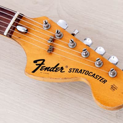 1973 Fender Stratocaster Hardtail Vintage Guitar Mocha w/ Case image 4