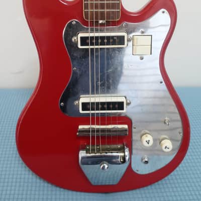 Vintage 1960s Teisco Guyatone Kent Bizarre Guitar 2 PU Small Body Surf Machine Lots O' Chrome Velvet Underground Played A Similar One! image 3