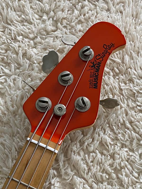 Music Man StingRay 3 EQ H 2004 Lava Pearl Electric Bass Guitar w