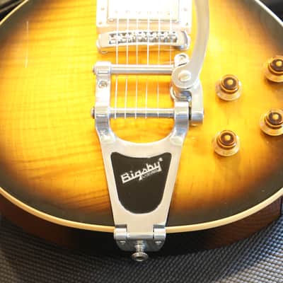 2009 Gibson Les Paul Standard Limited Edition Florentine w/ Bigsby Semi-Hollow Electric Guitar Sunburst + OHSC image 5