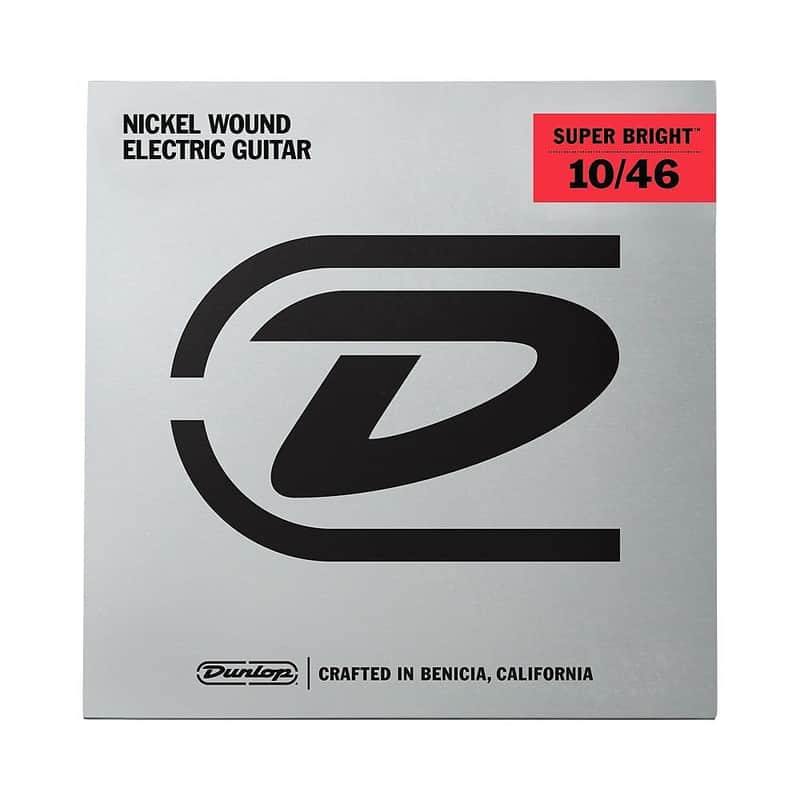 Dunlop DESBN1046 Super Bright Nickel Wound Medium .010-.046 Electric Guitar Strings (6 Set) image 1