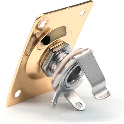 Metal 1/4 Output Jack Plate Input Jack Socket for Tele SG Style Electric Guitar Parts Replacement (Gold) image 4