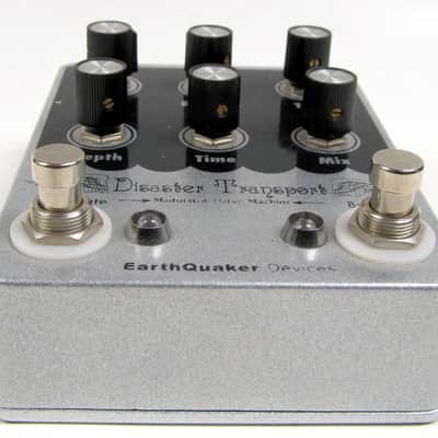 Used EarthQuaker Devices Disaster Transport Modulated Delay Machine Silver / Black Print VGC image 2