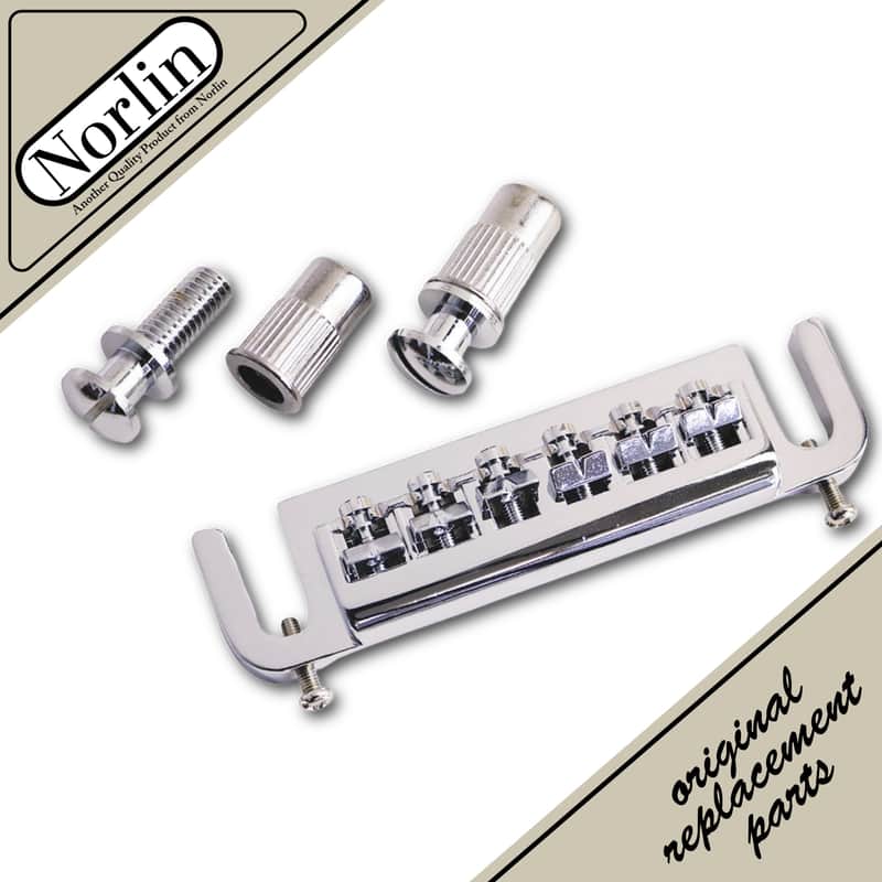 Norlin GB-BDSC Adjustable Wraparound Bridge for Gibson® Guitars - Compare to Leo Quan Badass Bridge image 1