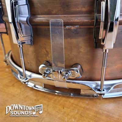Ludwig Copper Phonic LC608R 8” x 14” Snare Drum - Smooth Raw Shell, Imperial Lugs image 6