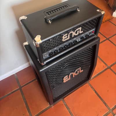 Head and cabinet Engl Fireball 25 head and 1x12 Engl professional slant cabinet 2024 - Black image 3