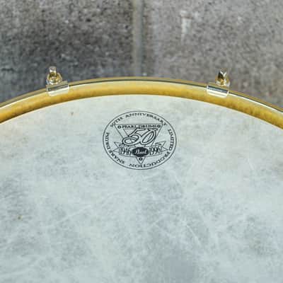 Pearl 5.5" x 14" 50th Anniversary Solid Maple 24K Gold Plated Snare Drum image 10