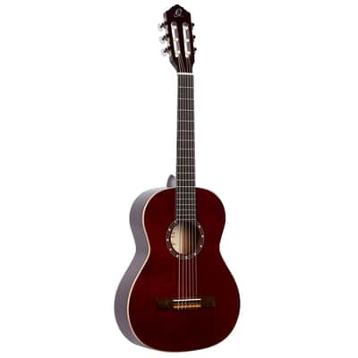 Ortega R121-3/4WR Family Series 3/4 Classical Guitar 6 String - Wine Red + Gigbag image 3