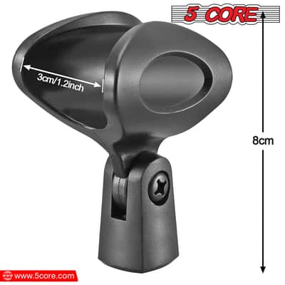5 Core Microphone Clip Holder 2 Pieces with Screw Adapters 5/8 to 3/8 Inch image 4