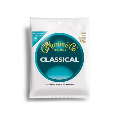 Martin M260 80/20 Bronze Ball-End Nylon Classical Guitar Strings - Regular Tension