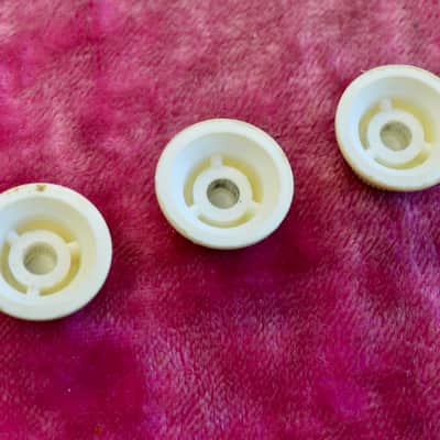 Vintage 1960's Fender Stratocaster Knob Set - Pre-CBS Control Knobs 1963 1964 Volume Tone image 9