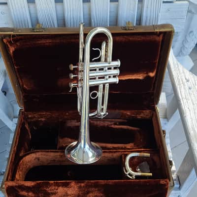 Fe Olds Silver Trumpet 1970,S Circa with D slide image 12