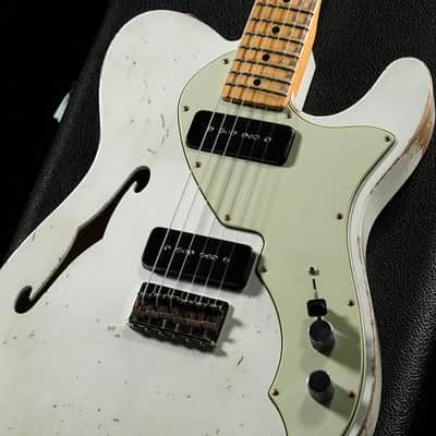 Fender Custom Shop Master Built 1960s Thinline Telecaster Relic Olympic White by Greg Fessler [R128542] (01/15) image 4