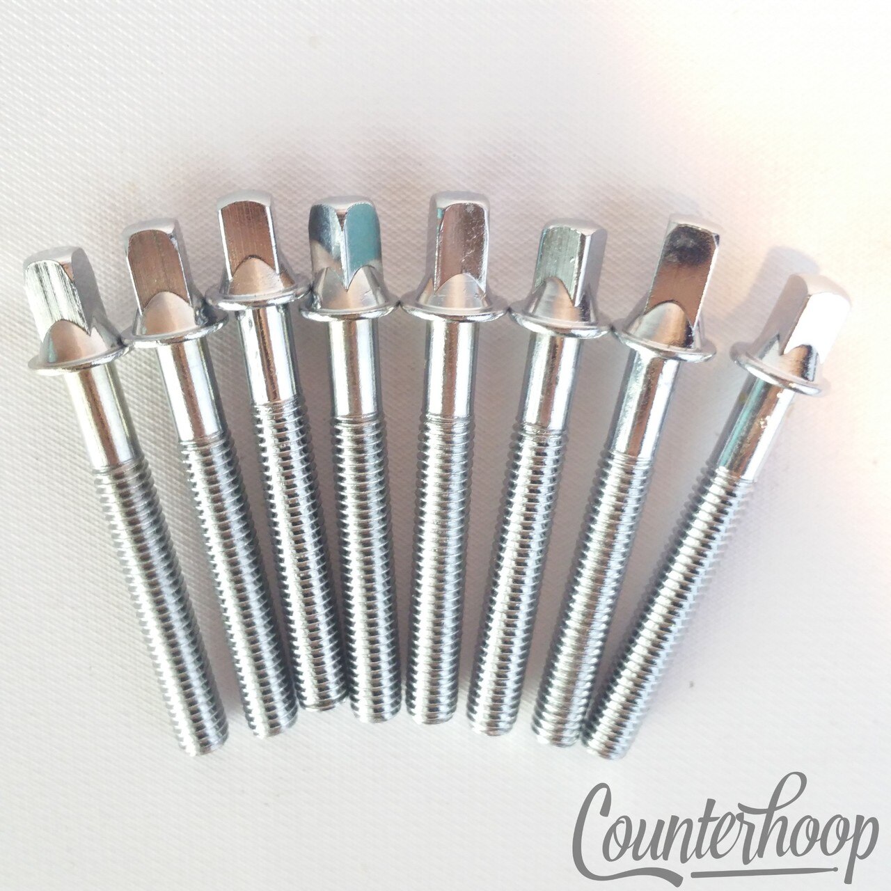 Pearl 8x 1 3/4"Tension T-Rods Metric Thick Floor Tom/Snare Drum Chrome Vintage60 — main photograph