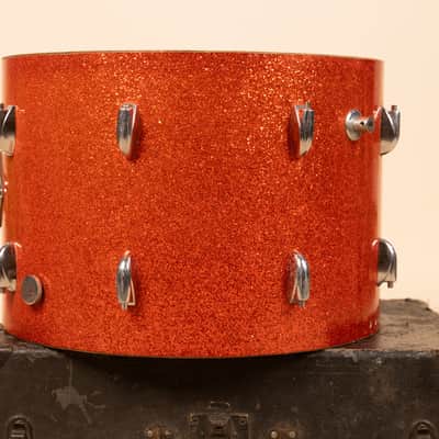 1960s Gretsch 14x20 Tangerine Sparkle Bass Drum Shell image 3