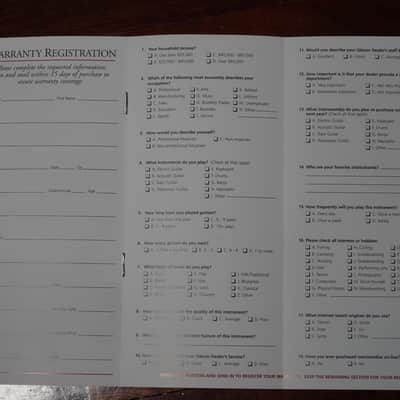 Gibson Gold Warranty Manual Case Candy, Accessory, Hang Tag image 3