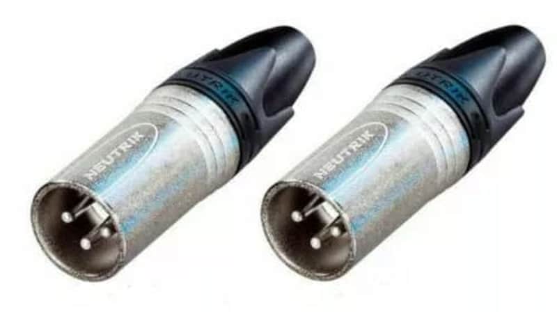 (2) Two Original NEUTRIK NC3MXX Male 3 Pin XLR Cable Connector image 1