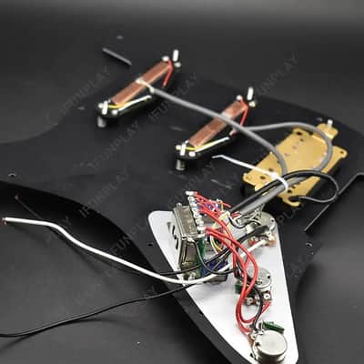 HSS Guitar Dual Hot Blades Stratocaster Strat Style Loaded Prewired Pickguard image 2